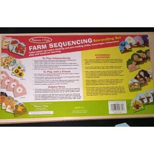 Melissa &Doug Farm Sequenceing Storytelling Ages 3+ Wooden Ejaculational Puzzle